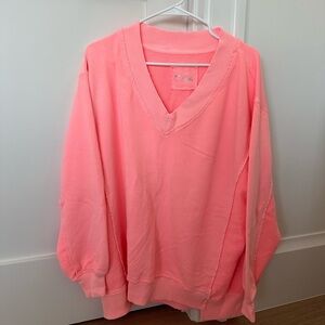 aerie oversized v-neck sweatshirt